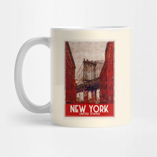 New York City USA Travel Art by faagrafica